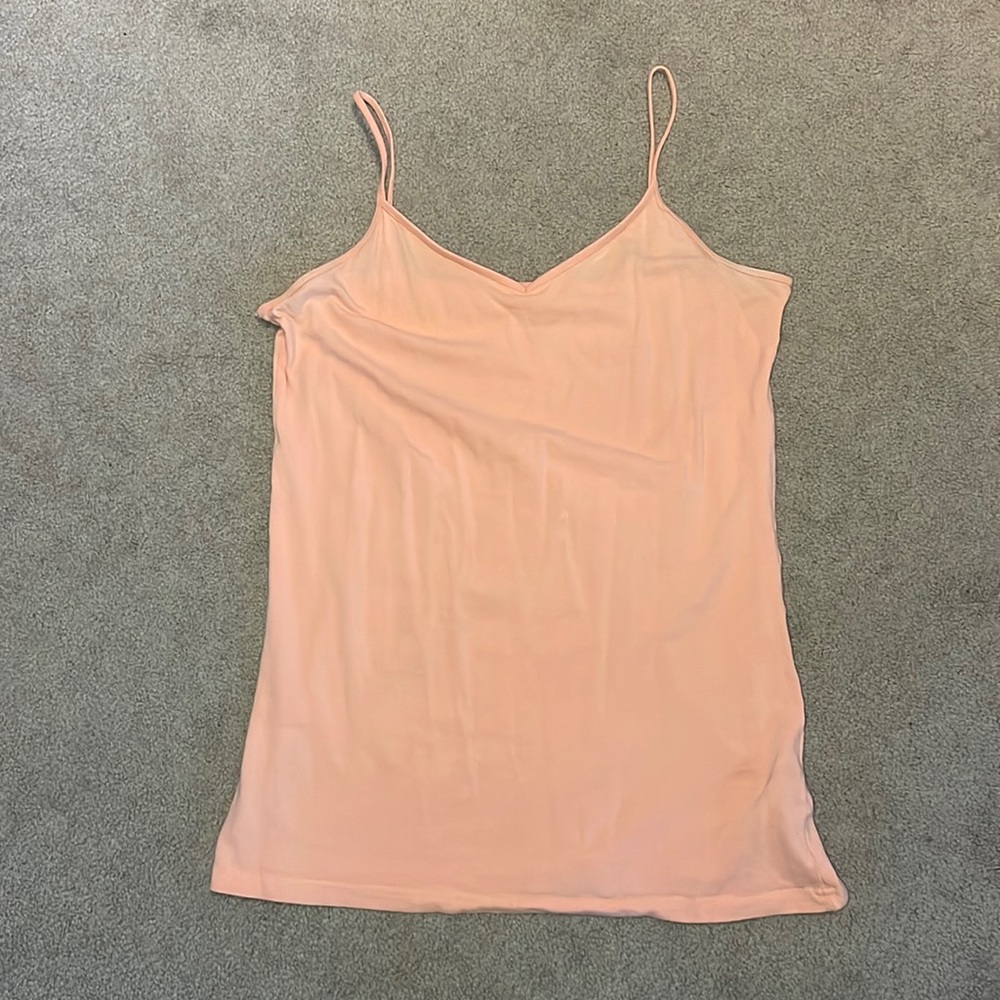 Forever 21+ Coral/Peach V Neck Spaghetti Strap Cami